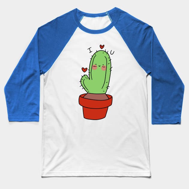 I Heart U Cactus Baseball T-Shirt by saradaboru